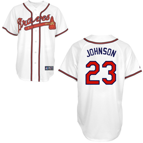 Chris Johnson #23 Youth Baseball Jersey-Atlanta Braves Authentic Home White Cool Base MLB Jersey